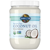Garden of Life jar front view showing organic extra virgin coconut oil benefits