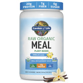 Garden of Life front packaging showing vanilla shake benefits