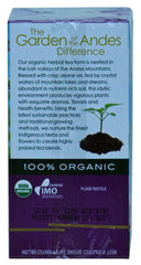 Garden of the Andes unbleached tea bag material demonstrating sustainable packaging
