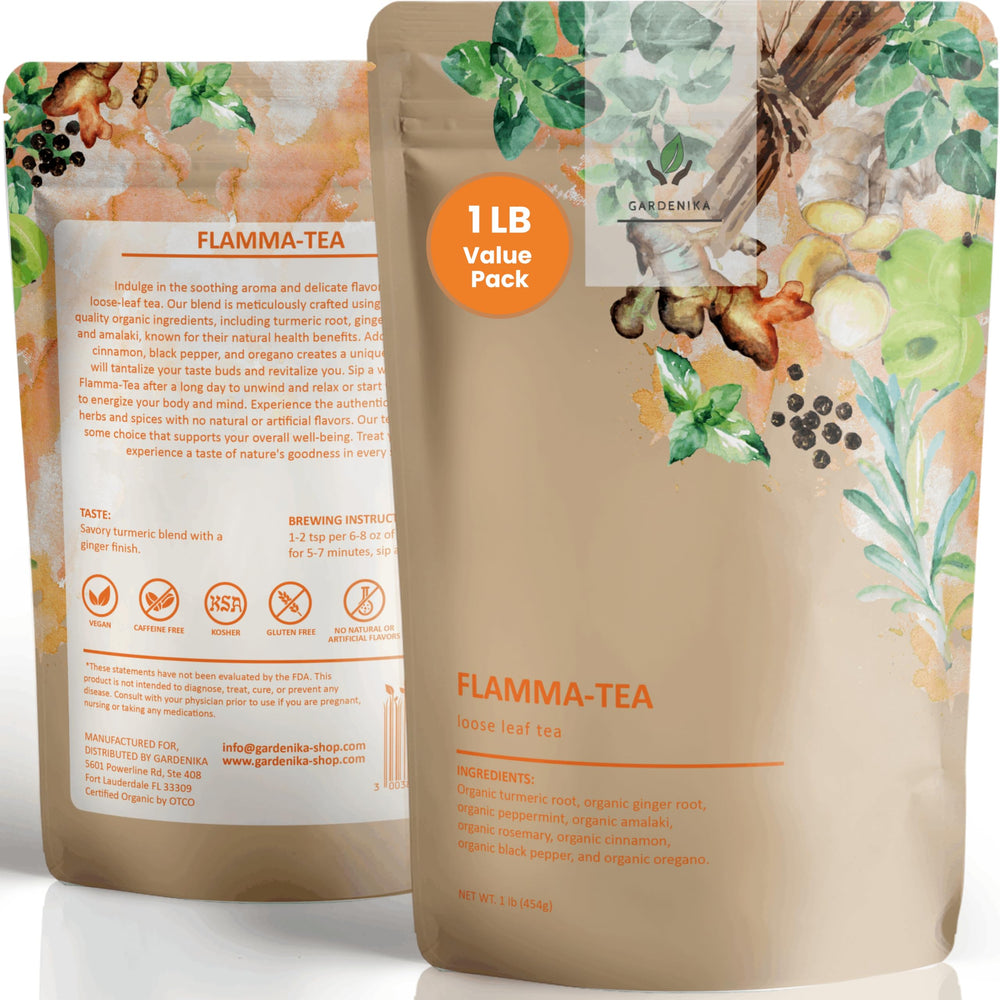 Gardenika front pouch showing label and resealable zipper for freshness