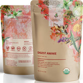 Gardenika front pouch showing label and resealable zipper for freshness