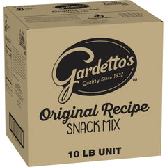 Gardetto's front of box showing 10 lb bulk packaging and brand appeal