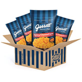 Garrett Popcorn Spicy CheeseCorn front packaging showing bold design and portion sizes