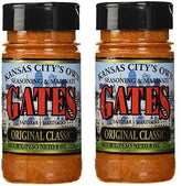 Gates bottle front packaging showing label and 2-pack, boosts grilling flavor