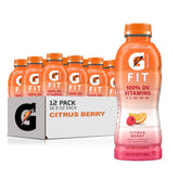 Gatorade Fit front packaging showing Citrus Berry and 12-pack convenience