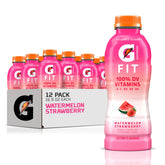Gatorade Fit front packaging showing watermelon strawberry flavor and low-calorie benefit