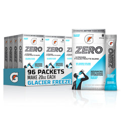 Gatorade front packaging showing Glacier Freeze sticks and quantity benefit