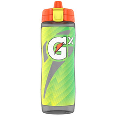 Gatorade Gx bottle front view in momentum green showing full 30 oz capacity and team-ready look