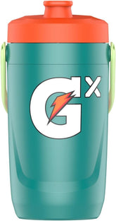 Gatorade jug front view showing jade color and stable base for reliable carry
