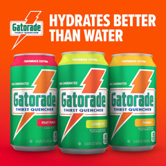 Gatorade orange can beside a hand for size comparison, portable single-serve