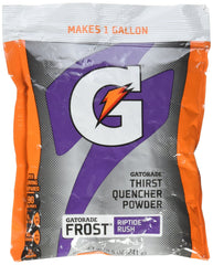Gatorade Riptide Rush front packet showing label and easy gallon mix instructions for teams