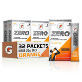 Gatorade front packaging showing orange flavor and 32 sticks for easy hydration
