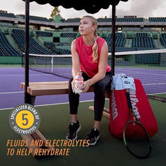 Gatorade Gatorlyte Zero bottle in athlete hand during workout, demonstrating easy on-the-go use