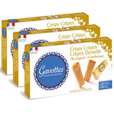 Gavottes front packaging showing three packs and product name for authentic French snack