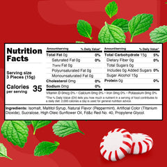 GEEOOLLAH open tub filled with individually wrapped mints for easy portioning