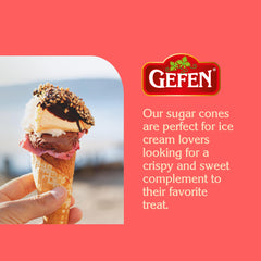 Gefen chocolate-dipped cone with toppings for customizable treats