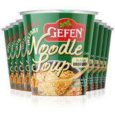 Gefen cup front packaging showing label and kosher seal, convenience benefit