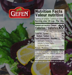 Gefen beets used as salad topper adding color and tang to meal