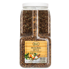 Gel Spice 4 lb jar front label showing kosher bulk pickling spice for kitchens