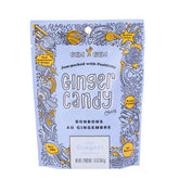 Gem Gem front packaging of 6.5 oz original ginger chews displaying brand and label benefits