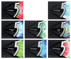 Generic 5 Gum front packaging showing assorted flavors and compact design for convenience