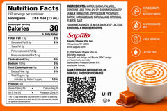 Generic caramel macchiato being poured into a hot coffee showing quick flavor boost