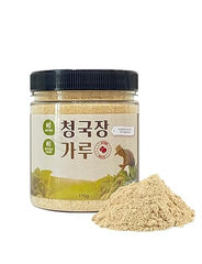 Generic fermented soybean powder front packaging showing jar and label, convenient pantry ingredient