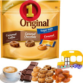 Generic front bag showing ALL Original sugar free assorted flavors and resealable benefit