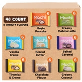 Generic front packaging of mochi daifuku showing variety and quantity, convenient for gifting