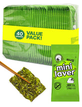 Generic brand front packaging showing 40-count organic seaweed sheets and easy snack benefit