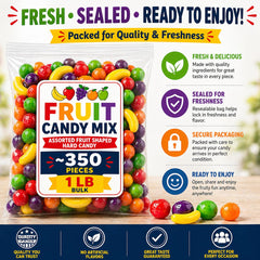 Generic assortment spread top view showing mixed fruit flavors and bright colors to attract guests