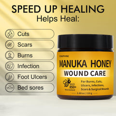 Generic Manuka being applied to a small cut, brand supports quicker recovery