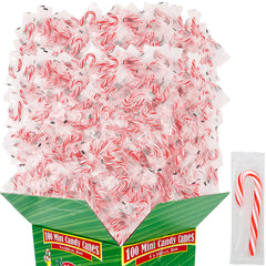 Generic mini candy canes front packaging showing red and white canes for easy gifting