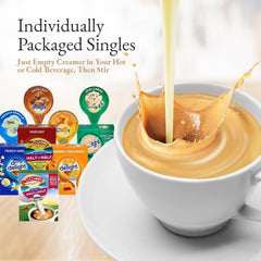 Generic close-up of creamer texture in cup highlighting creamy pour benefit