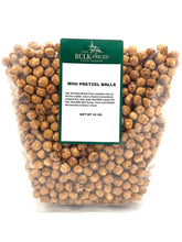 Generic mini pretzel balls front packaging shows resealable bag and portion size benefit