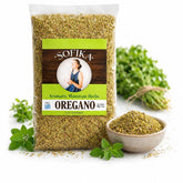 Generic oregano front packaging showing authentic Greek label and pantry-ready benefit