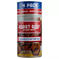 Generic brand front packaging view showing can label and four-pack convenience