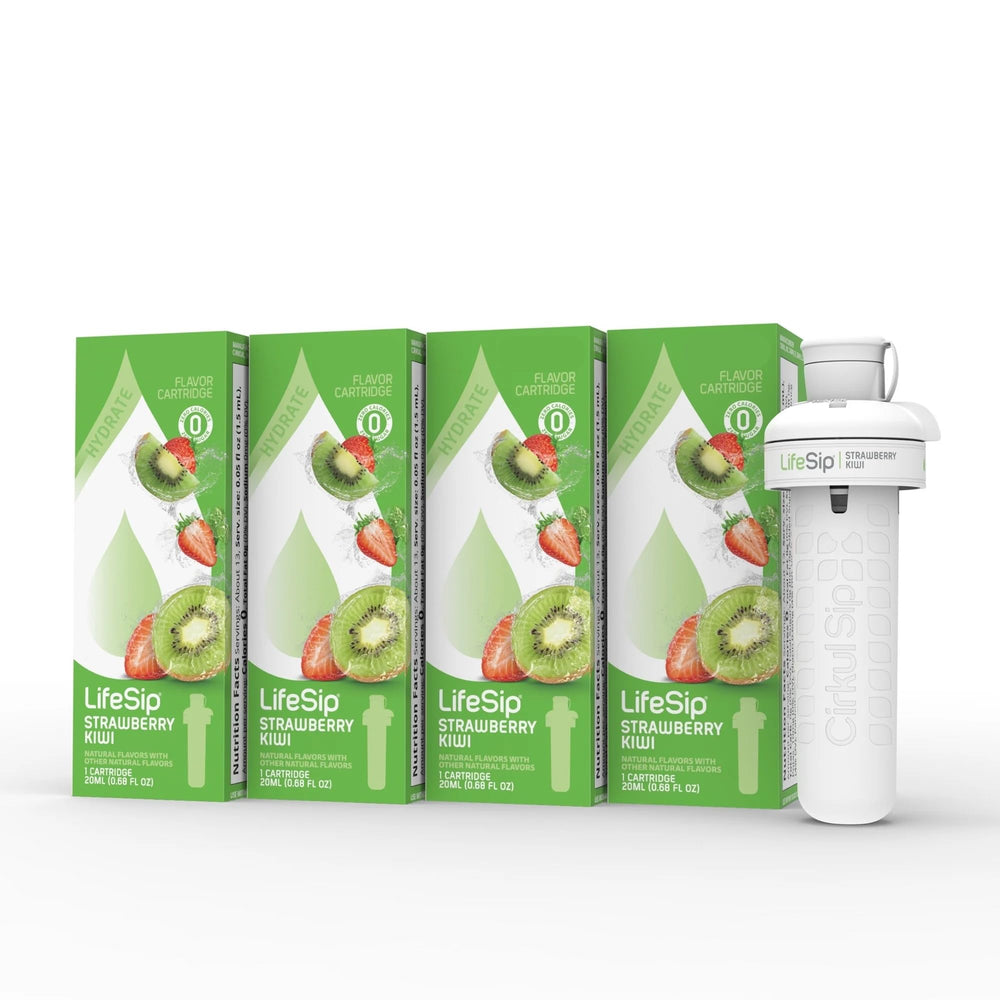 Generic brand cartridge pack front view showing strawberry kiwi flavor and zero-calorie benefit