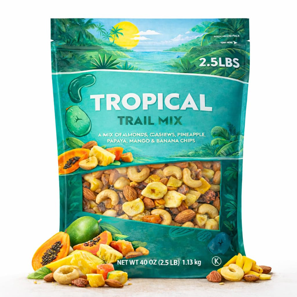 Generic front packaging showing resealable 40 oz bag and product branding, highlights convenience
