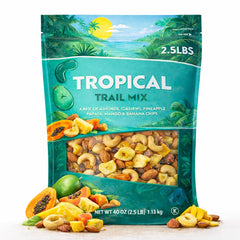 Generic front packaging showing resealable 40 oz bag and product branding, highlights convenience