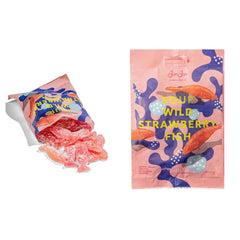 Generic wild strawberry front packaging showing two 5.2 oz bags and brand visibility benefiting gift-ready presentation