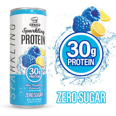 Genius Gourmet clear bottle close-up highlighting smooth clear protein