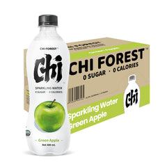 GENKI FOREST CHI FOREST front packaging showing apple flavor and pack benefits
