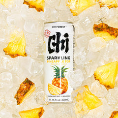 GENKI FOREST front packaging showing pineapple flavor and benefits