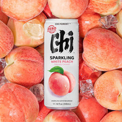GENKI FOREST front packaging of 24 cans showing product and benefit of extra fizz