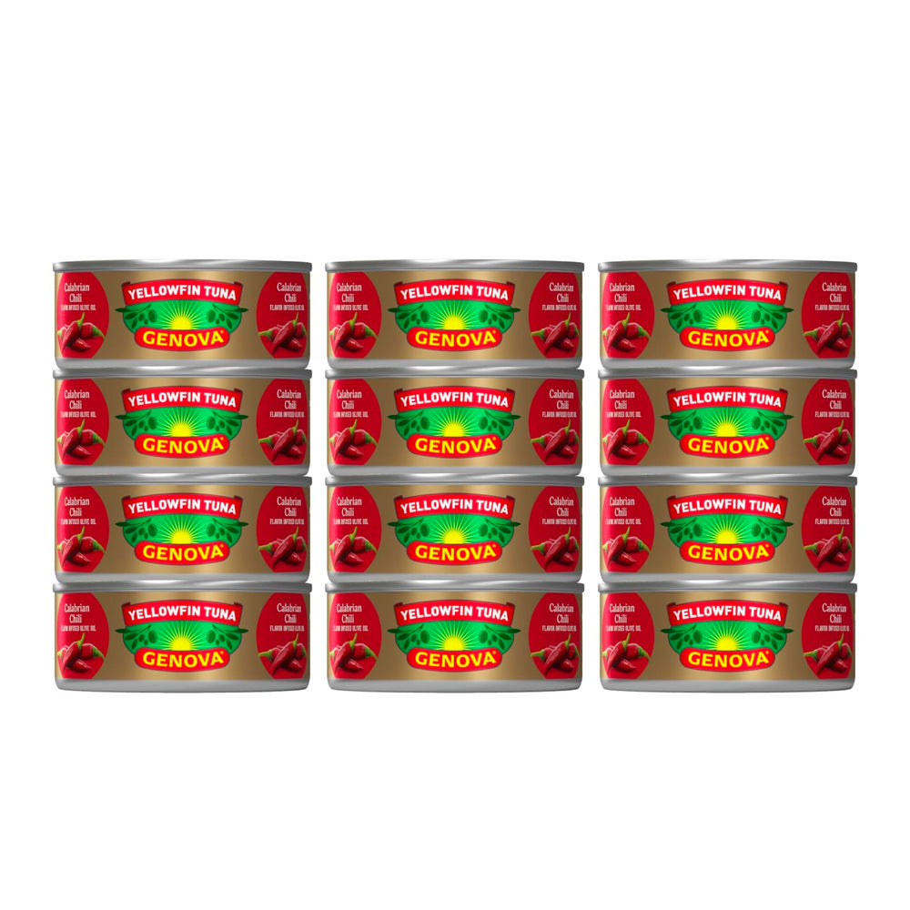 Genova front view of 12-can pack showing packaging and brand benefits