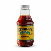 George's Sauces front packaging showing 16 oz bottle and branding benefit