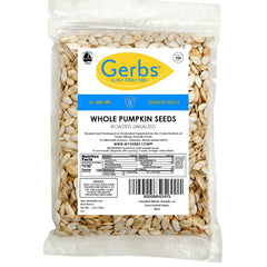 GERBS pumpkin seeds poured into a bowl ready to snack, demonstrates portion and appeal