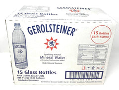 Gerolsteiner bottle pack front view showing refreshing mineral water for hydration