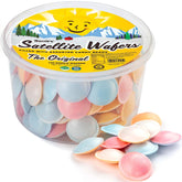 Gerrit's tub front view showing 100-piece wafer candy for parties